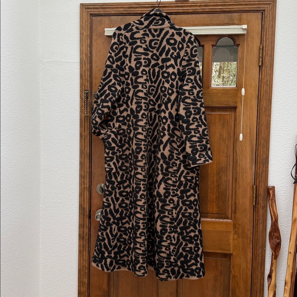 Leopard Print Trench Coat